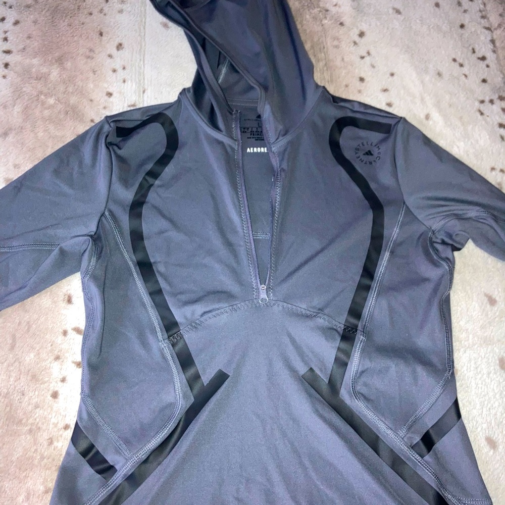 Adidas by Stella McCartney Printed stretch hooded top